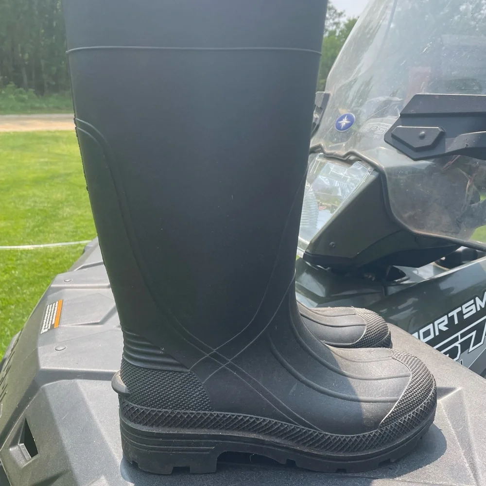 Black Waterproof Rain Work Boots